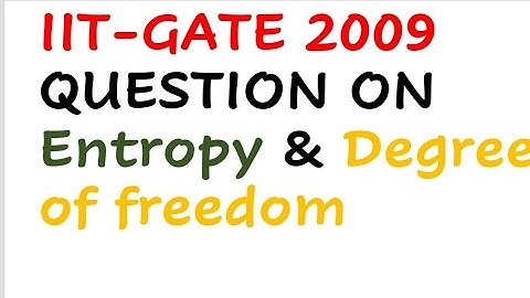 IIT-GATE 2009 chemical Thermodynamics||Uma Bansal