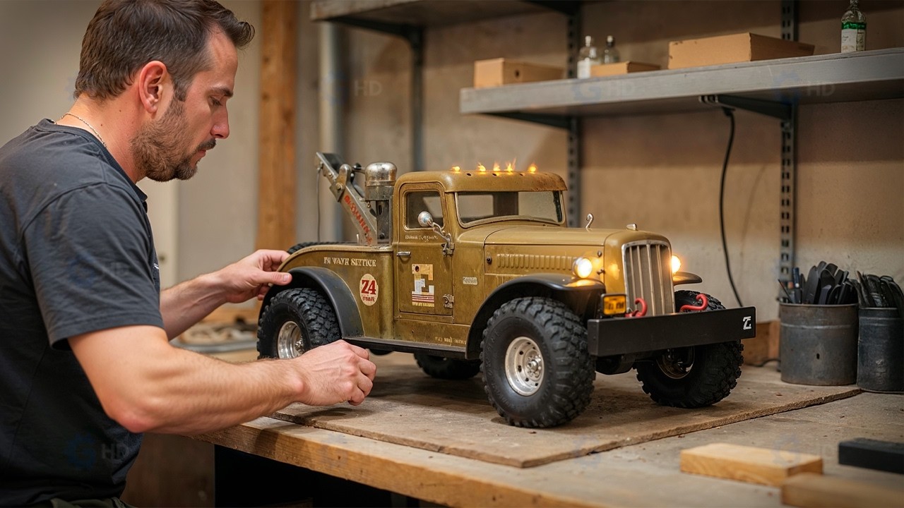 Мужчина спроектировал и построил ПОЛНОСТЬЮ ФУНКЦИОНАЛЬНЫЙ радиоуправляемый автокран