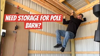 Pole Barn Storage Solution That Does not take up any Floor Space!  Post-Racks by Scott Systems
