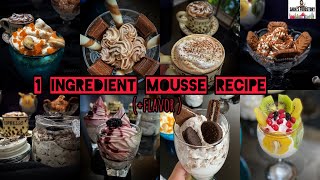 1 ingredient mousse recipe, simple dessert recipe, eggless mousse, chocolate mousse, vegan dessert