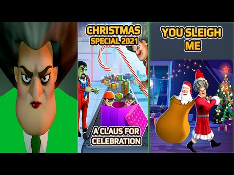 Scary Teacher 3D - Christmas Update New Levels | YOU SLEIGH ME | Gameplay Android,IOS