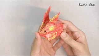 12生肖兔子～easy origami rabbit red packet rabbit easy to make