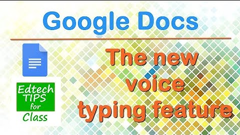 ✅Type with your voice in Google Docs