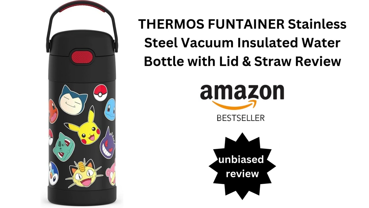 THERMOS FUNTAINER Stainless Steel Vacuum Insulated Water Bottle with Lid & Straw Review