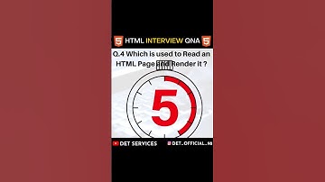 #4 HTML Interview Question - What is Used for Reading Html Page? #html #coding #short #youtubeshorts