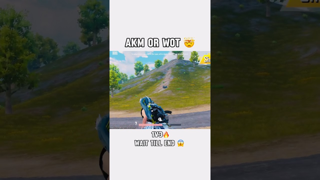 Best 1v3 AKM or wot 😱🤯 
