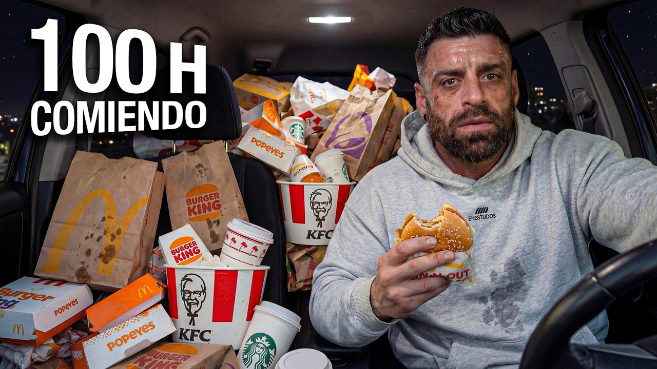 100 HORAS COMIENDO SIN PARAR en ESTADOS UNIDOS (La ruta de comida MÁS GRANDE)