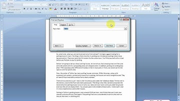 How to find a word in a Word document? | Word 2007