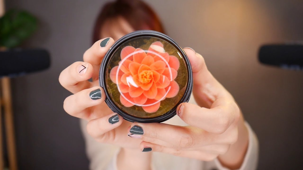 [ASMR] 꽃 곤약젤리 이팅 사운드 | 칼로 자르고 으깨보자! | Konjac jelly Eating sound |