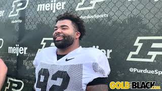 GoldandBlack.com video: Purdue DL Curt Neal - Fall camp practice 4