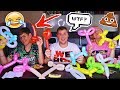 ЧЕЛЛЕНДЖ сделай КРУТУЮ фигуру из ДЛИННОГО ШАРИКА 🎈 BALLOON ANIMAL CHALLENGE // игра для детей