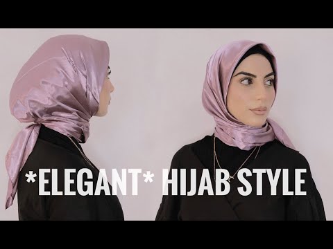 Elegant Hijab Tutorial | Satin Scarf Hijab Style