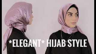 Elegant Hijab Tutorial | Satin Scarf Hijab Style