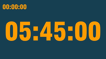 5 hour 45 minute timer (with end alarm, time elapsed and progress bar)