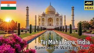 Taj Mahal. Agra, India 🇮🇳 Full 6AM Sunrise Walking Tour in 4K screenshot 5