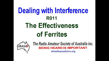 R011 The Effectiveness of Ferrites
