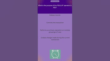 What is the purpose of ROLLUP operator in SQL? #shorts #latest #coding