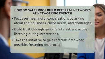 How Do Sales Pros Build Referral Networks At Networking Events? - Sales Pro Blueprint