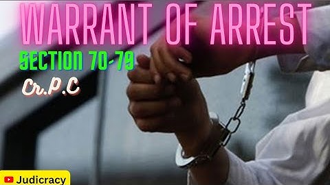 Arrest Warrant क्या करें? Sec 70-79 Class 15 Criminal procedure code दण्ड प्रक्रिया संहिता #trending