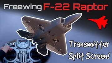 Freewing F-22 Raptor ✈️ Transmitter Split Screen!!