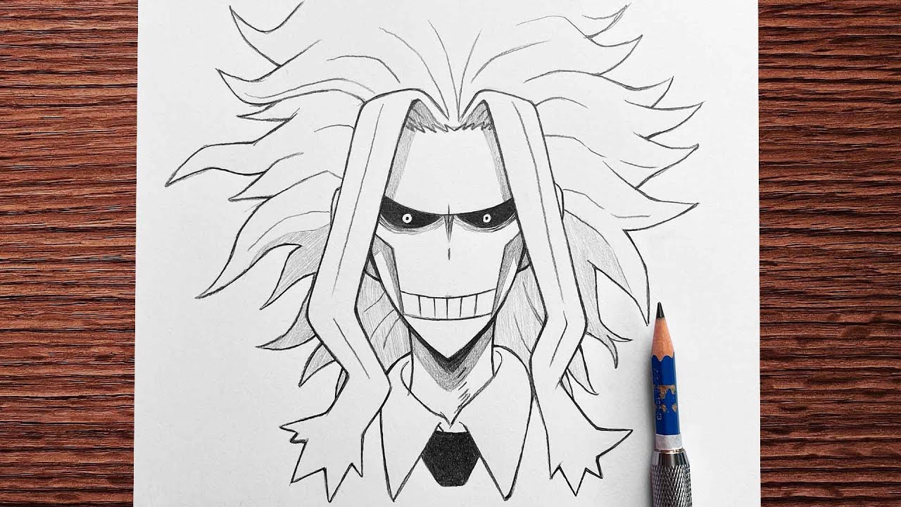 How to Draw All Might Boku No Hero Academia  Speed Drawing  YouTube