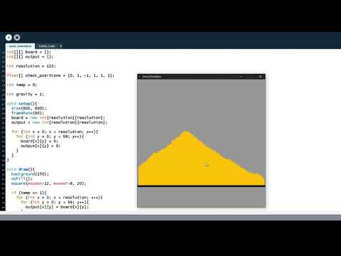 1st attempt at sand simulation
