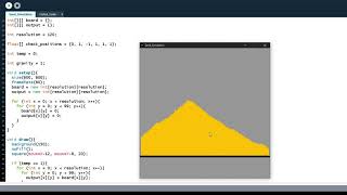 1st attempt at sand simulation
