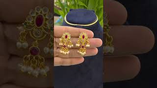 Stunning one gram gold earrings ✨🌸#shorts