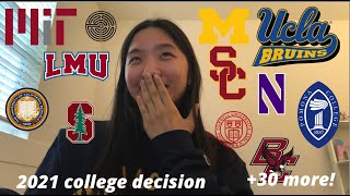 2021 college decision reaction! (i applied to 30+ colleges :D) (usc, mit, ucla, nyu, ivies)