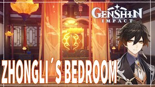 Genshin Impact Serenitea Pot Tour and Timelapse Build | Zhongli´s Bedroom