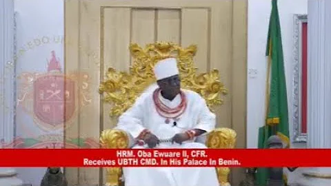 HIS ROYAL MAJESTY OBA EWUARE 11, CFR. RECIEVES  UBTH CMD IN HIS PALACE, BENIN CITY EDO STATE NIGERIA