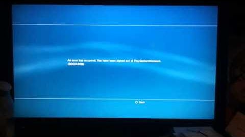 Playstation Network Down error 8002A308
