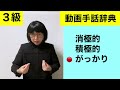 G-371 (消極的/積極的/がっかり)の手話