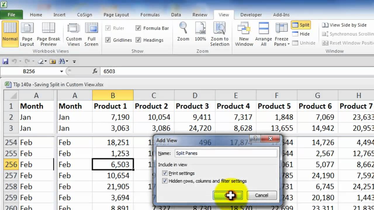 how-to-create-and-use-custom-worksheet-views-in-excel-youtube