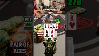 ALL IN with POCKET ACES vs the FISH! 🤑 #shorts #poker