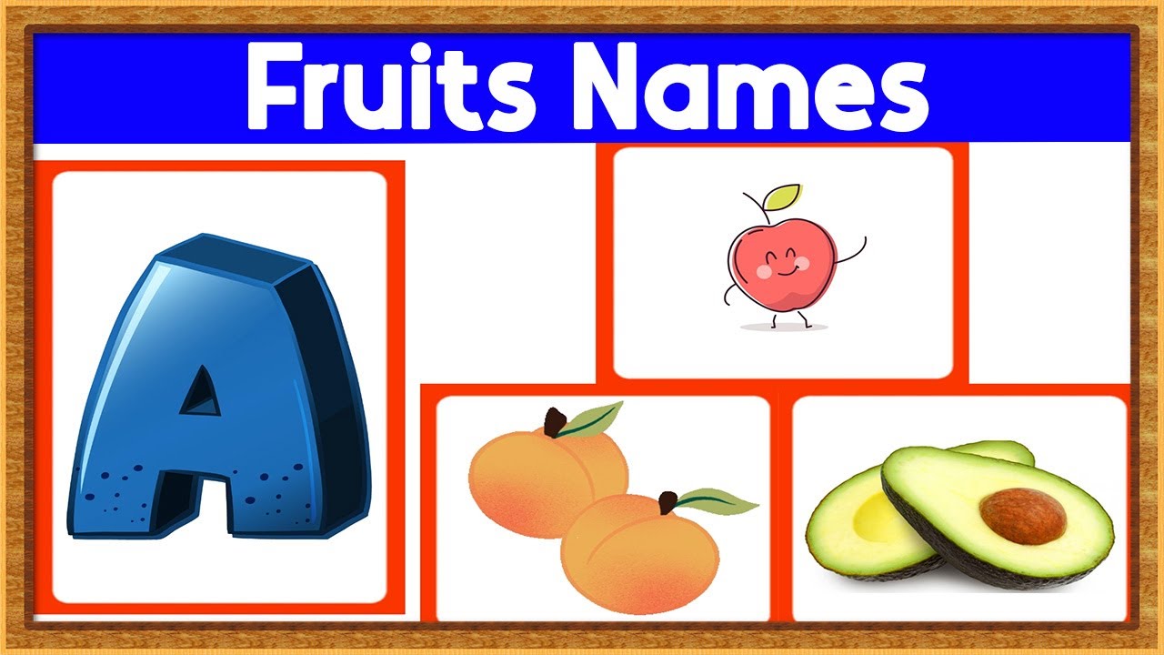 ABC Fruits Name A to Z 3 Fruits Name Kids Learning YouTube