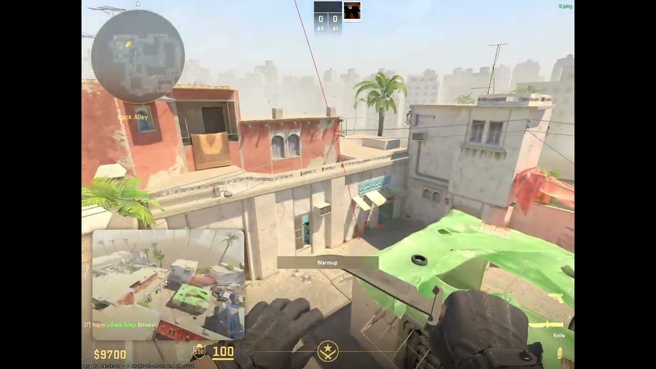 alley to mirage marketdoor smoke (jumpthrow)