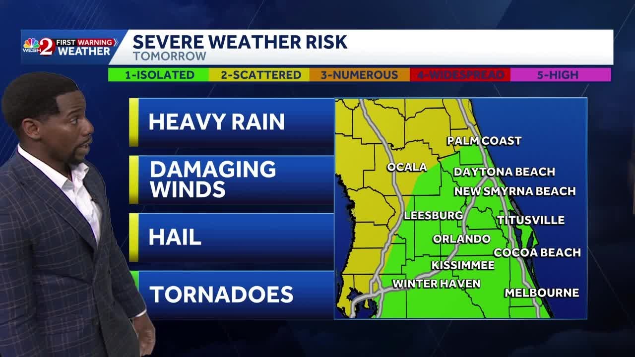 Central Florida under severe weather risk - YouTube