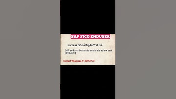 sap fi end user materials