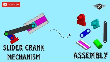 Slider Crank mechanism  in Solidworks|Assembly|AutoCAD|3D model#akd #tutorial #cad