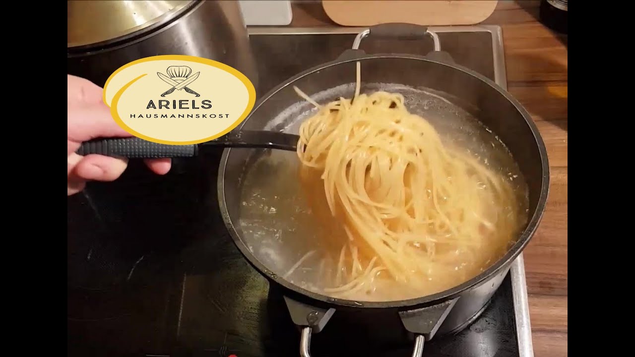 Spaghetti al dente kochen mit wenig Zutaten 500g Spaghetti 20 Salz und