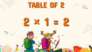 Learn Multiplication Table of 2, Maths Table, Table of 2, 2 ka pahada, Table Tricks for kids