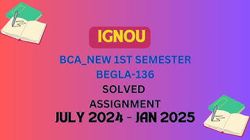 BEGLA136 | BCA_NEW| IGNOU SOLVED ASSIGNMENT | JULY 2024 - JAN 2025
