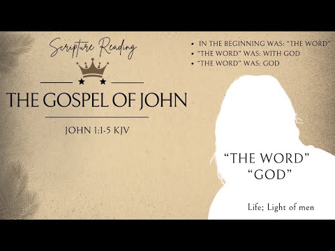 Scripture Reading: The Gospel of John: John 1:1-5 - YouTube