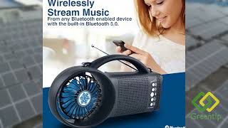 Supersonic SC-1073ERF Review: Solar Bluetooth Speaker with Fan & Radio