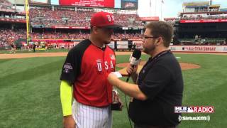 Cubs prospect kyle schwarber joined grant paulsen post-game to talk
about winning the larry doby futures game mvp award!