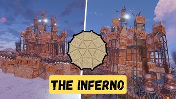 The INFERNO - The BEST Clan Base in Rust 2024 | China Wall | Mountain Roof | Bunkers | 50+ Bedrooms