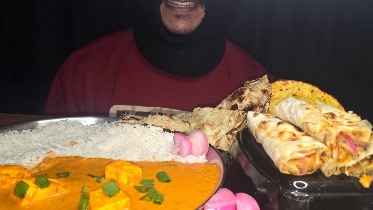 SHAHI PANEER,  BUTTER NAAN,  MISSI ROTI , CHAWAL, MASALA CHAAP ROLL AUR GULAB JAMUN