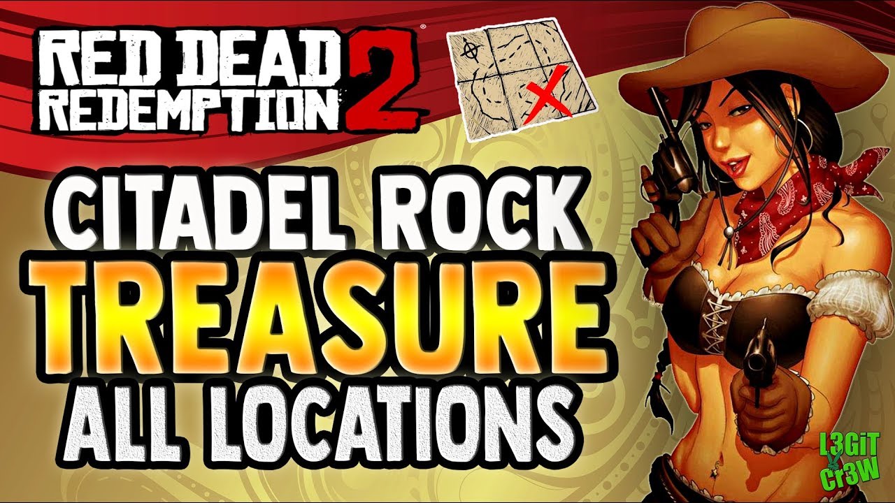 Red Dead Redemption 2 Online 💰 CITADEL ROCK Treasure Map Location All