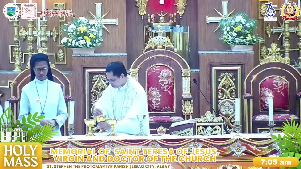Holy Mass | Memorial of   Saint Teresa of Jesus, virgin and doctor of the Church